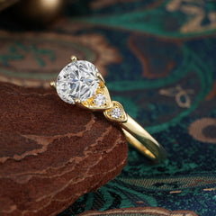 4 Prong Classic Round Lab Diamond Engagement Ring for Women