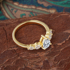 Pear Cut 3 Prong Classic Lab Diamond Wedding Ring Promise Side Stone Anniversary Ring