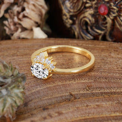 1 Carat Oval Cut Lab Diamond Anniversary Ring Puppy Paw Unique Ring