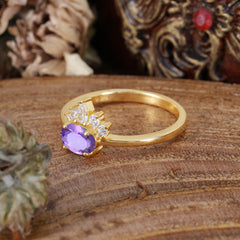 1 Carat Oval Cut Amethyst Anniversary Ring Puppy Paw Unique Ring