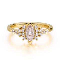 Marquise Cut Vintage Moissanite Engagement Ring Wedding Ring