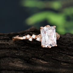 Timeless 3 Carat Emerald Cut Moissanite Engagement Ring
