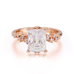 Timeless 3 Carat Emerald Cut Moissanite Engagement Ring