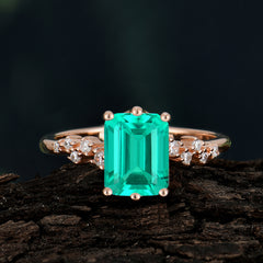 Timeless 3 Carat Emerald Cut Emerald Engagement Ring