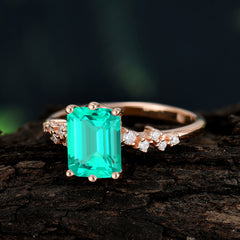 Timeless 3 Carat Emerald Cut Emerald Engagement Ring