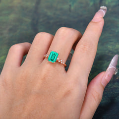 Timeless 3 Carat Emerald Cut Emerald Engagement Ring