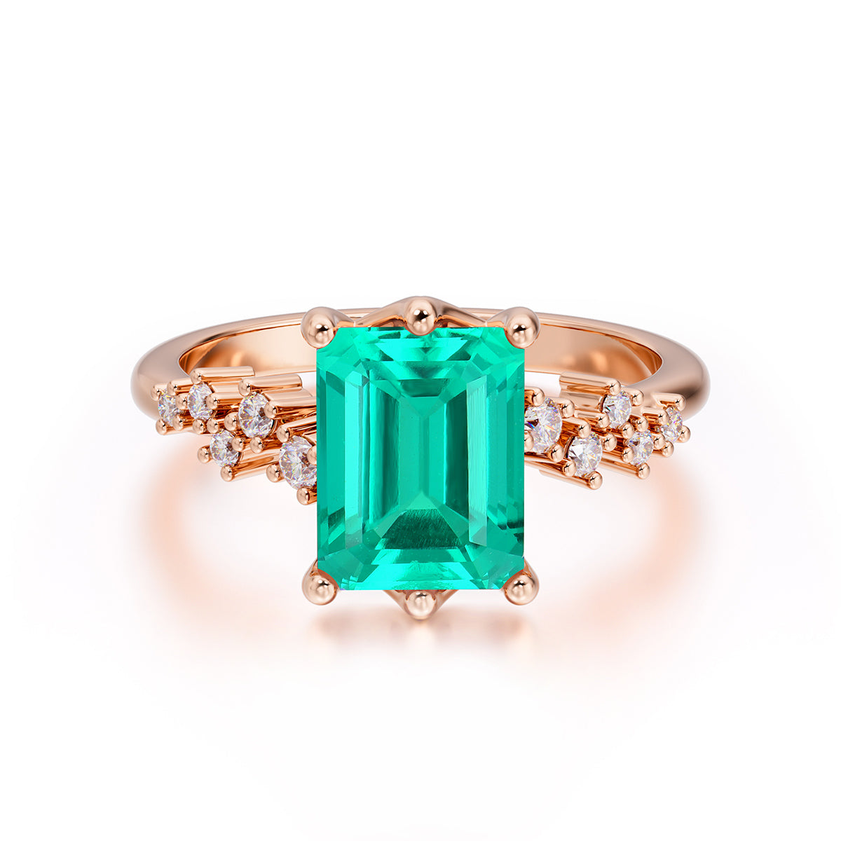 Timeless 3 Carat Emerald Cut Emerald Engagement Ring