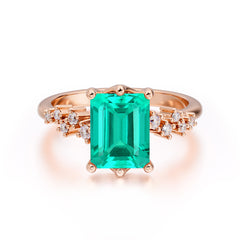 Timeless 3 Carat Emerald Cut Emerald Engagement Ring