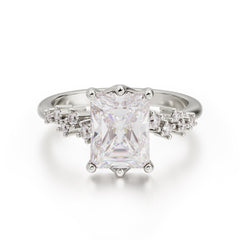 Timeless 3 Carat Emerald Cut Moissanite Engagement Ring