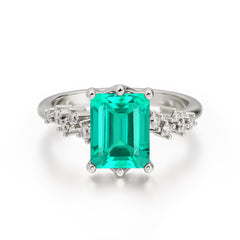 Timeless 3 Carat Emerald Cut Emerald Engagement Ring