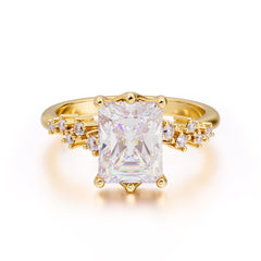 Timeless 3 Carat Emerald Cut Moissanite Engagement Ring