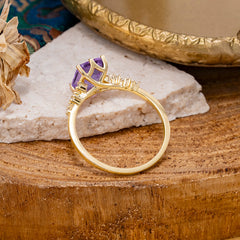 Timeless 3 Carat Emerald Cut Amethyst Engagement Ring