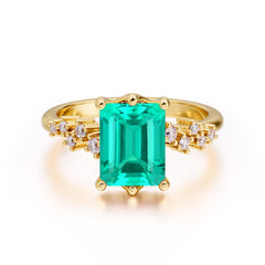 Timeless 3 Carat Emerald Cut Emerald Engagement Ring