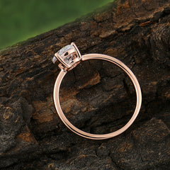 Minimalist Oval Cut 1.5 Carat Moissanite Solitaire Engagement Ring