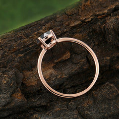 Minimalist Oval Cut 1.5 Carat Black Onyx Solitaire Engagement Ring