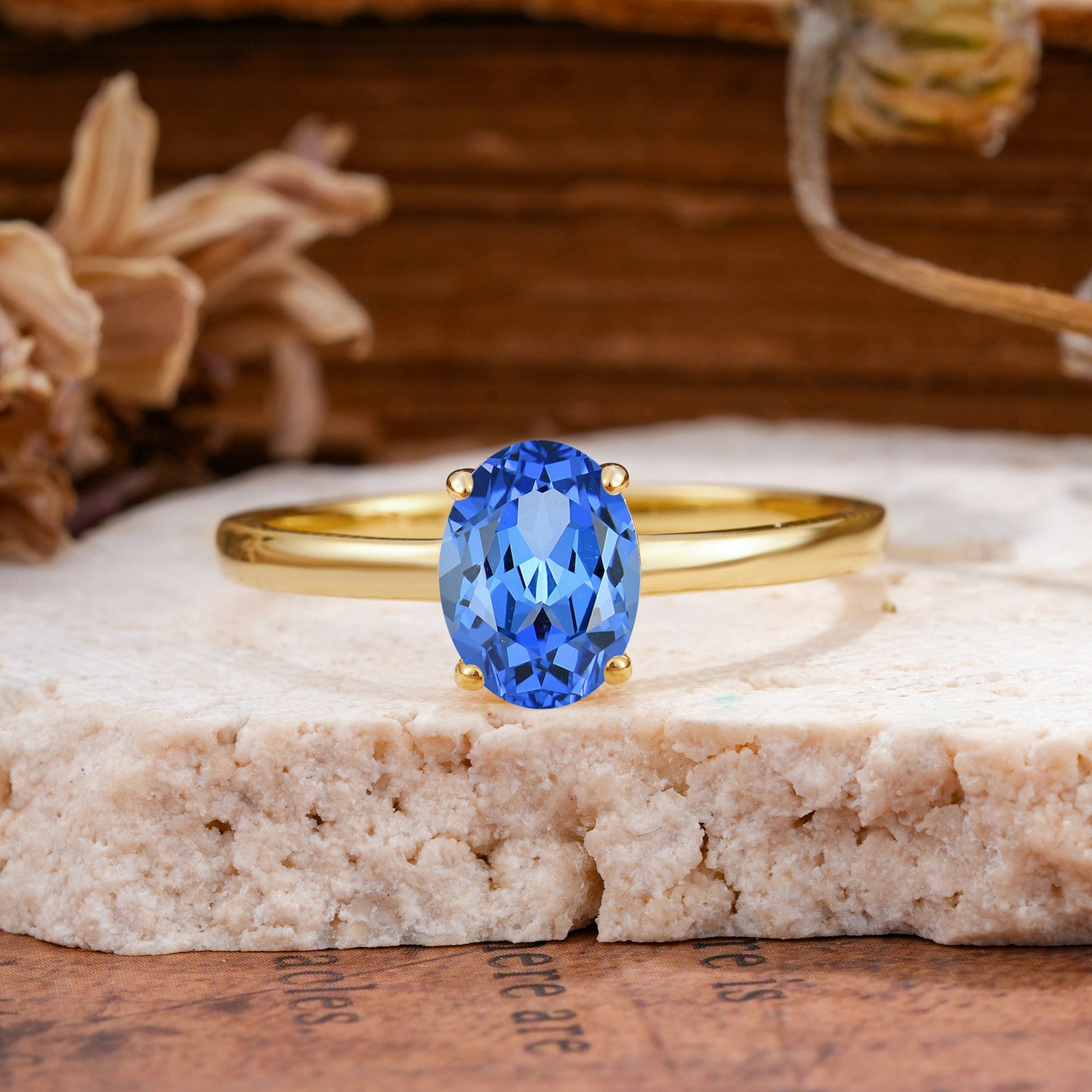 SR10856 Sapphire Ring - Yellow-Gold