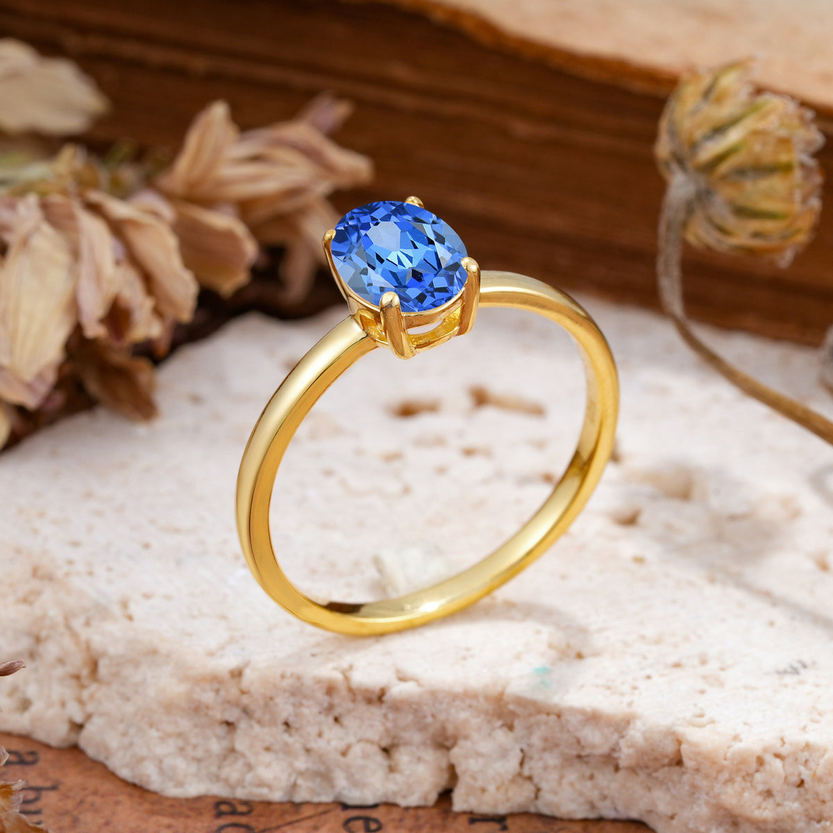 SR10856 Sapphire Ring - White-Gold