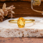 SR10856 Citrine Ring - Yellow-Gold