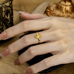 SR10856 Citrine Ring - Rose-Gold