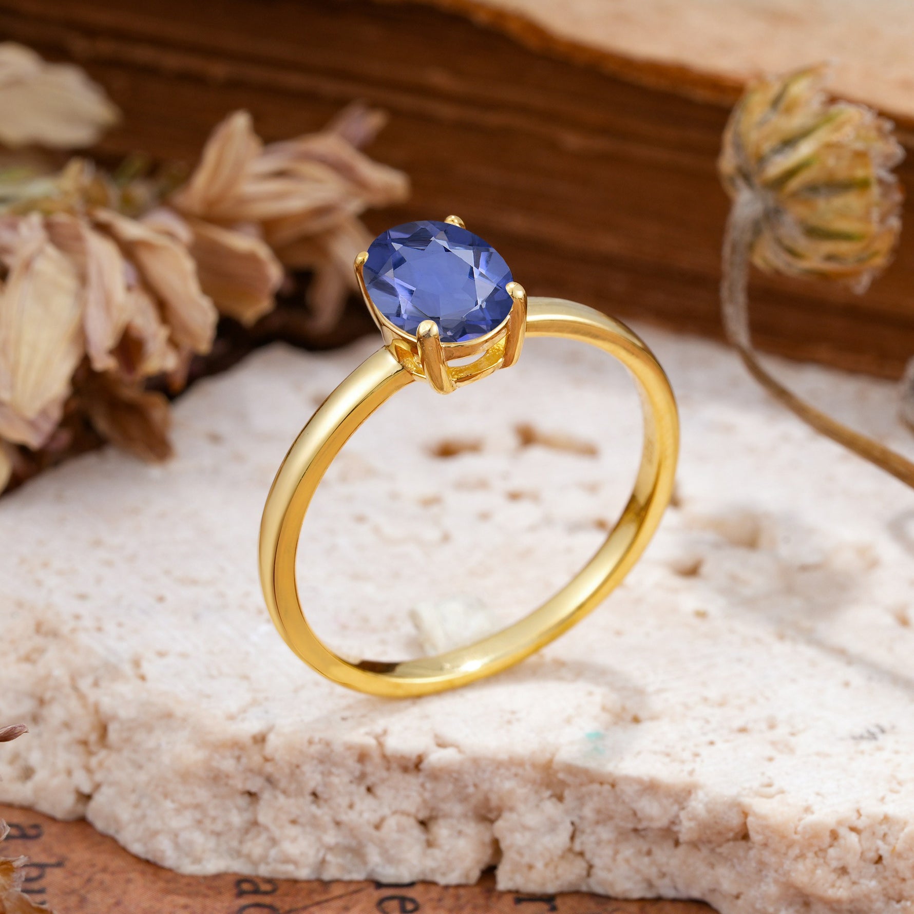 SR10856 Tanzanite Ring - White-Gold