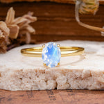 SR10856 Moonstone Ring - Yellow-Gold