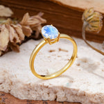 SR10856 Moonstone Ring - White-Gold
