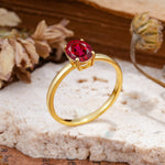SR10856 Ruby Ring - White-Gold