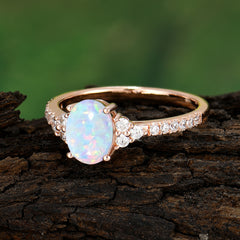 1.5 Carat Oval Cut Opal Engagement Ring Anniversary Gift