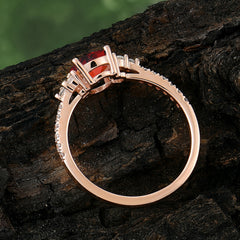 1.5 Carat Oval Cut Garnet Engagement Ring Anniversary Gift