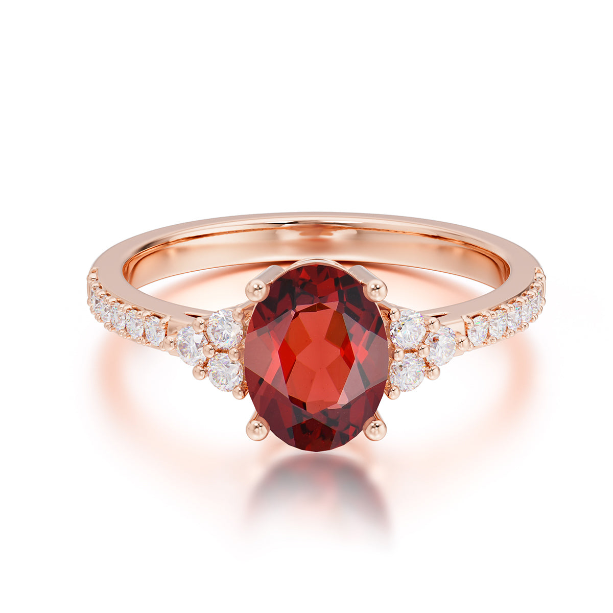 1.5 Carat Oval Cut Garnet Engagement Ring Anniversary Gift