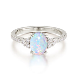 1.5 Carat Oval Cut Opal Engagement Ring Anniversary Gift