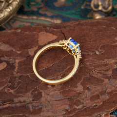 1.5 Carat Oval Cut Sapphire Engagement Ring Anniversary Gift