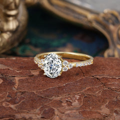 1.5 Carat Classic Vintage 4-Prong Oval Cut Lab Diamond Engagement Ring Anniversary Gift