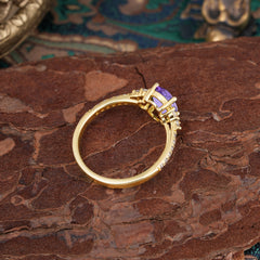 1.5 Carat Oval Cut Amethyst Engagement Ring Anniversary Gift