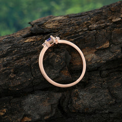 Unique Marquise Cut Tanzanite Stacking Wedding Band