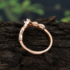 Princess Queen Crown Tiara Ring Unique Tanzanite Band Ring