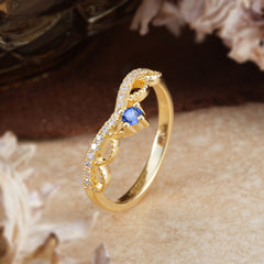 4 Prong Round Cut Princess Queen Crown Tiara Ring Unique Sapphire Rings Band Ring