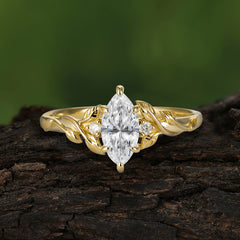 Dazzling Marquise Lab Diamond Engagement Ring
