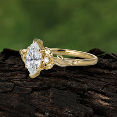 Dazzling Marquise Lab Diamond Engagement Ring