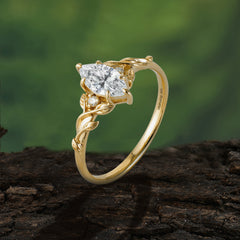 Dazzling Marquise Lab Diamond Engagement Ring