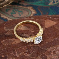 Luxury 6-Prong Round Cut Lab Diamond Ring