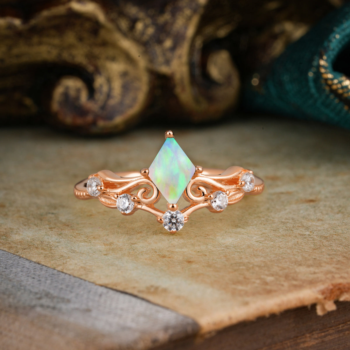 SR12940 Fire Opal Ring - Additional view