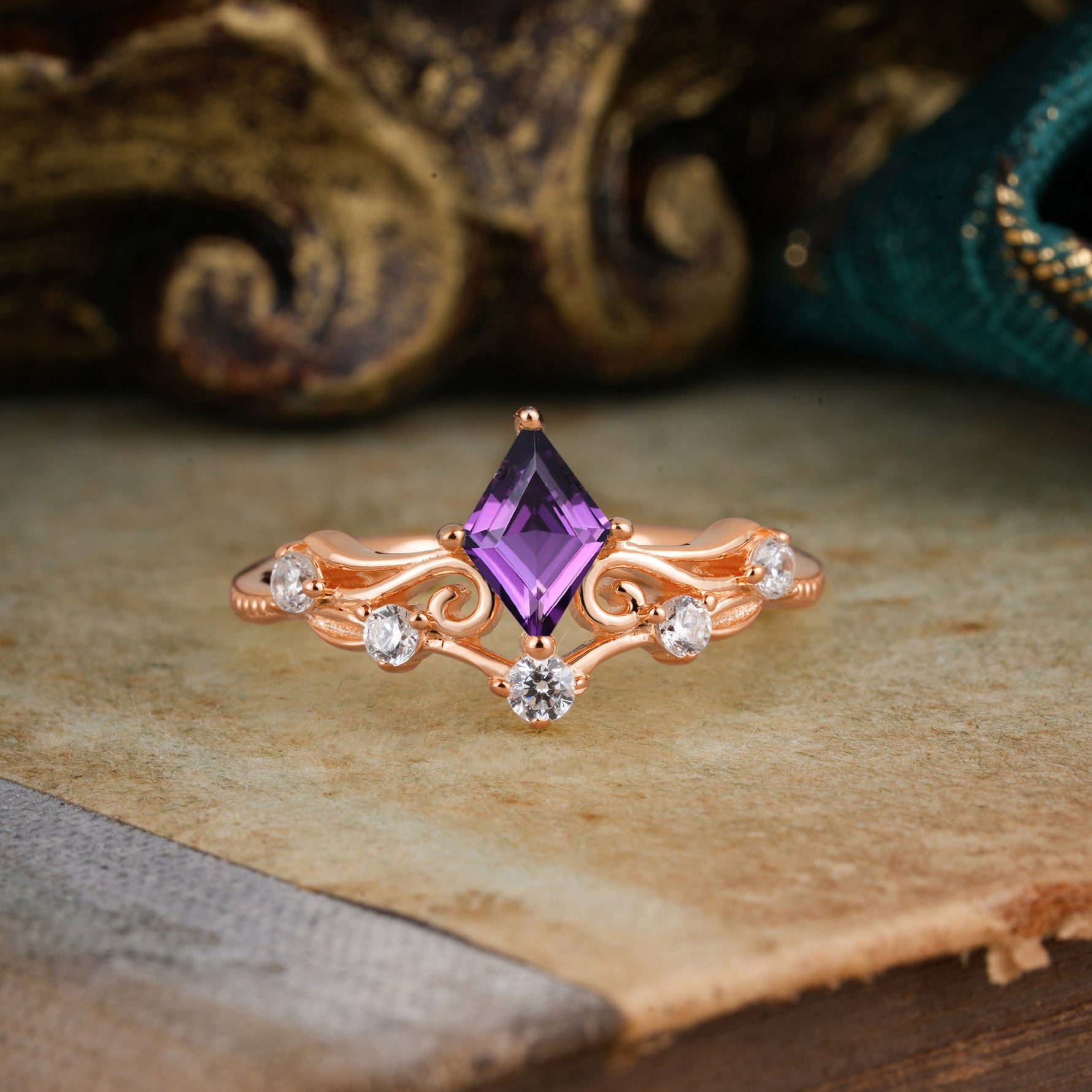 SR12940 Amethyst Ring - Additional view