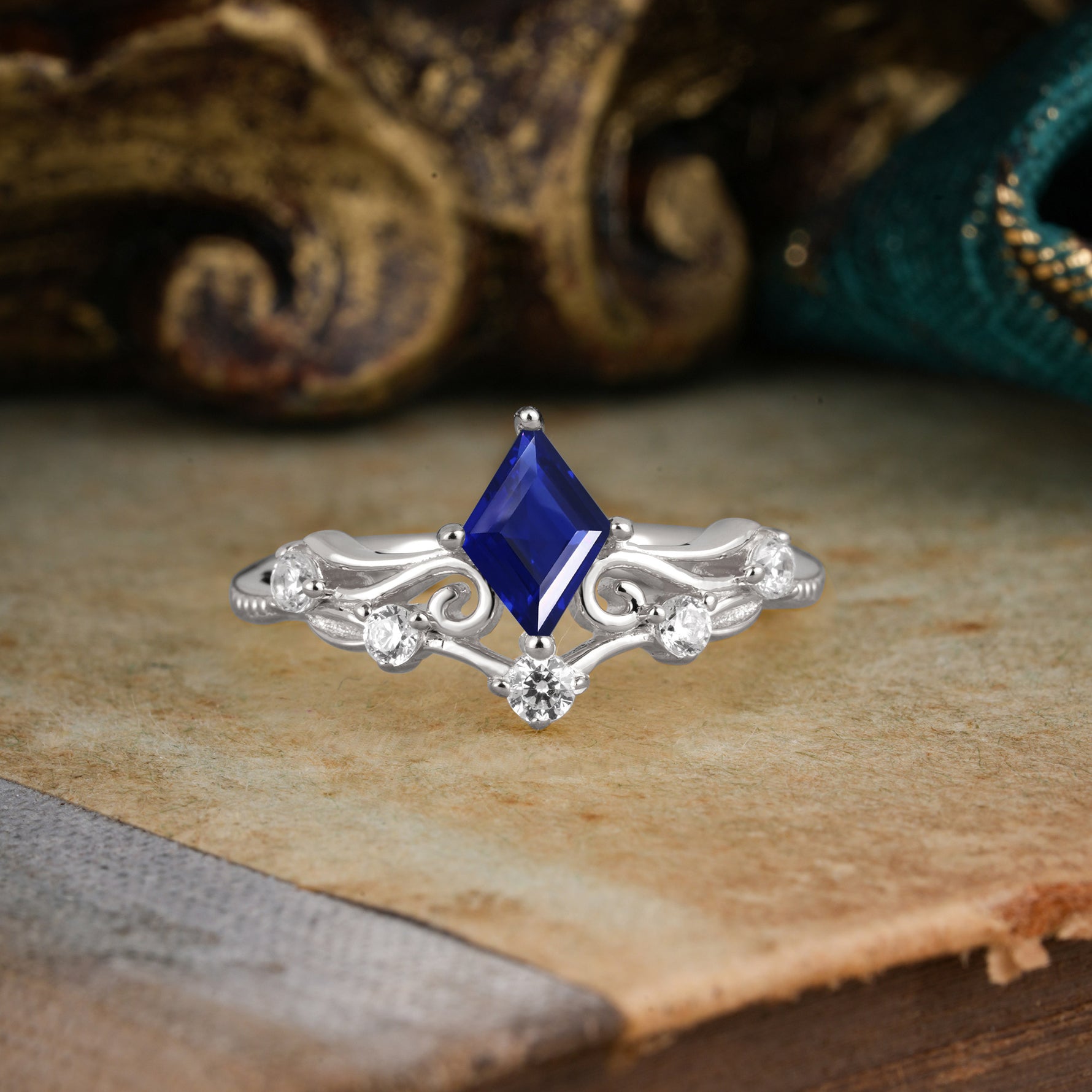SR12940 Sapphire Ring - Additional view