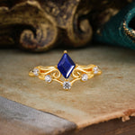 SR12940 Sapphire Ring - Yellow-Gold