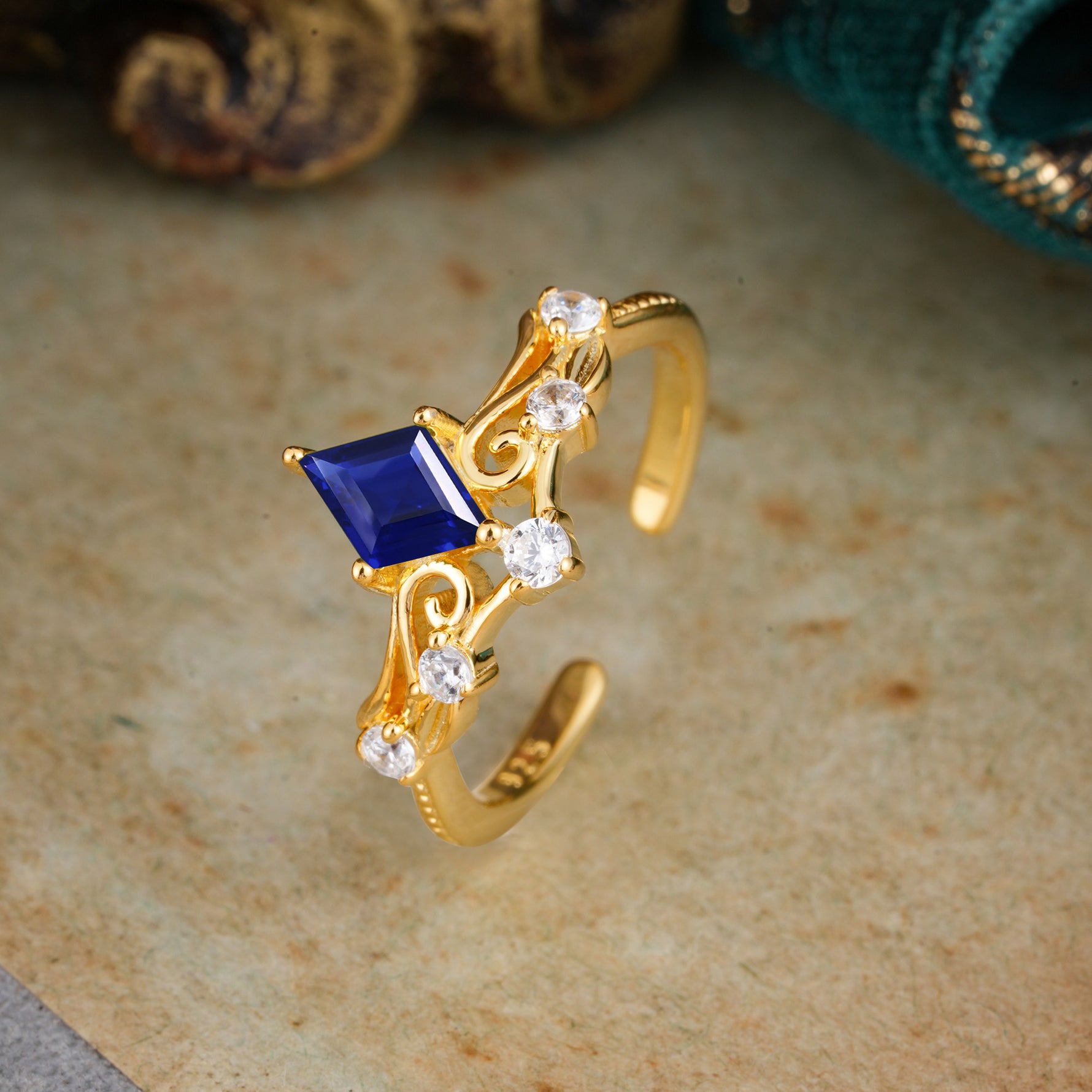 SR12940 Sapphire Ring - Additional view