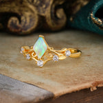 SR12940 Fire Opal Ring - Rose-Gold