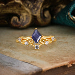 SR12940 Tanzanite Ring - Yellow-Gold