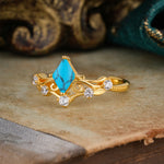 SR12940 Turquoise Ring - Rose-Gold