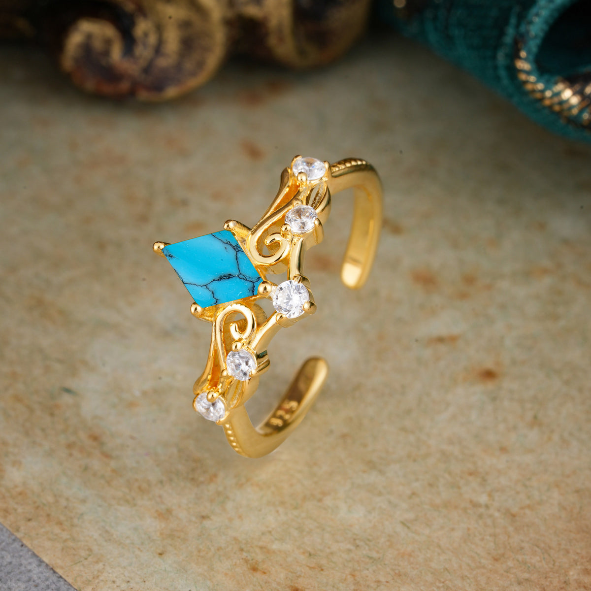 SR12940 Turquoise Ring - Additional view